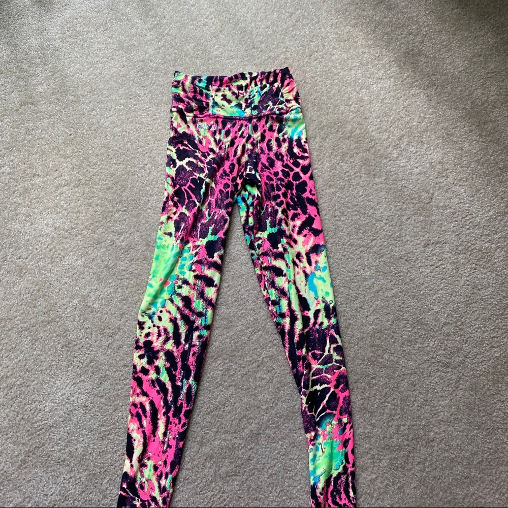 Neon animal print leggings